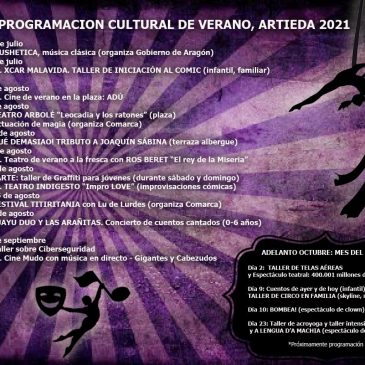 Programa cultural verano 2021